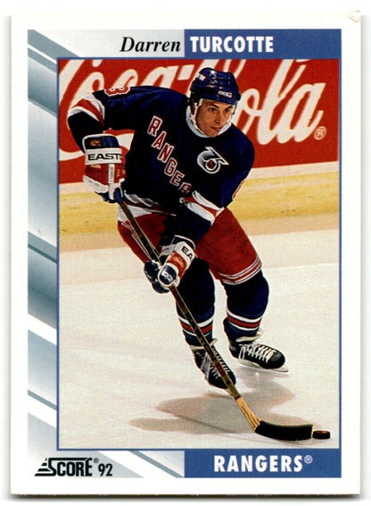 1992-93 Score Darren Turcotte New York Rangers #224