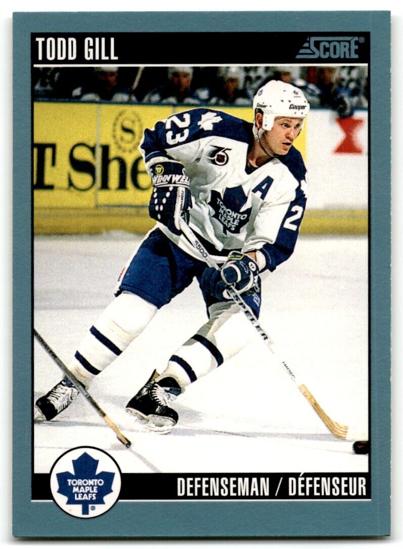 1992-93 Score Todd Gill Toronto Maple Leafs #196