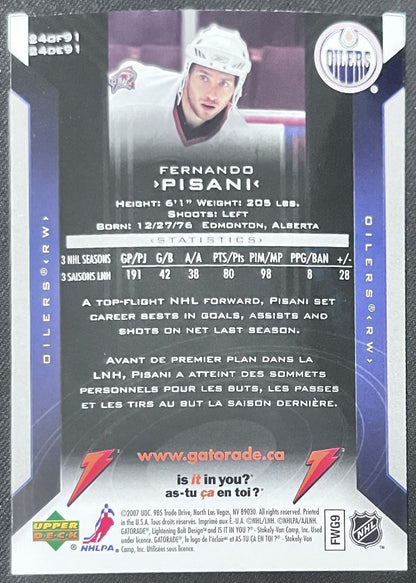 2006-07 Upper Deck Gatorade Fernando Pisani Edmonton Oilers #24