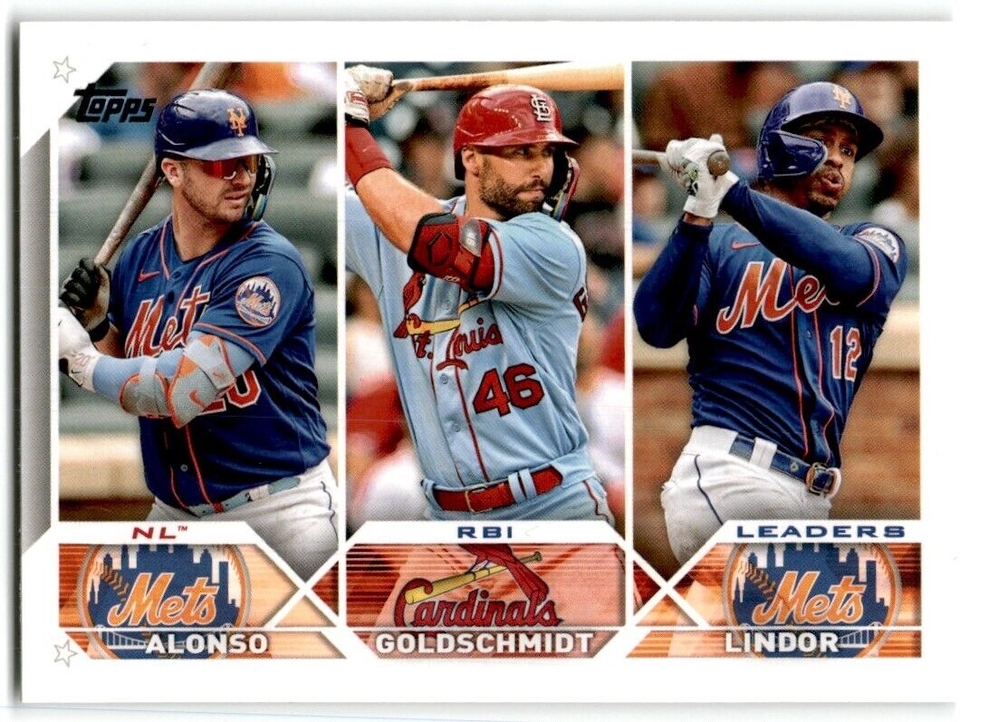 2023 Topps Paul Goldschmidt/Pete Alonso/Francisco Lindor St. Louis Cardinals/New