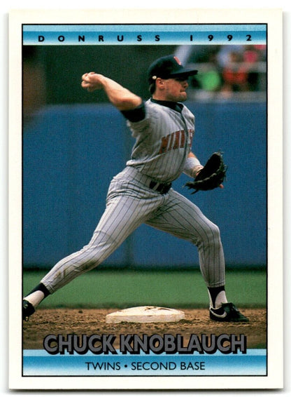 1992 Donruss Chuck Knoblauch Minnesota Twins #390