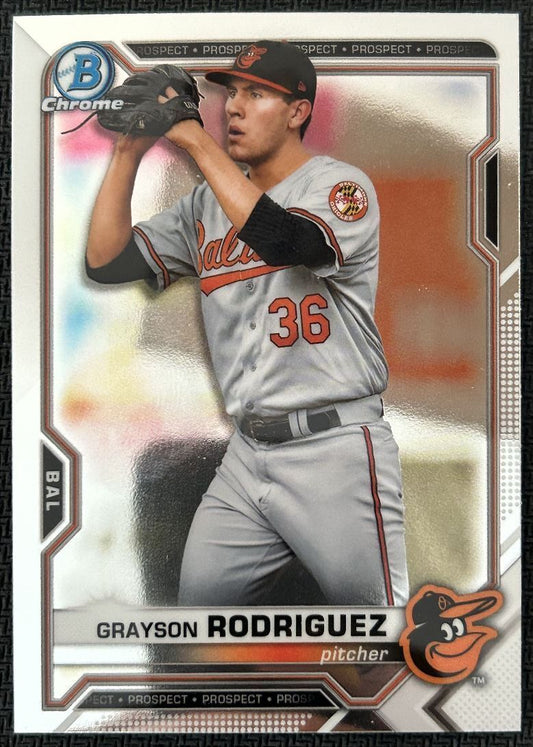 2021 Bowman Chrome Prospects Grayson Rodriguez Baltimore Orioles #BCP-118