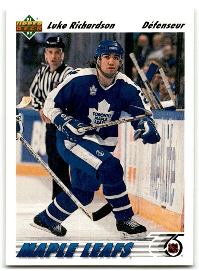 1991-92 Upper Deck Luke Richardson Toronto Maple Leafs #418