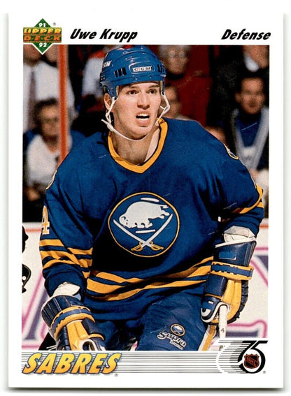 1991-92 Upper Deck Uwe Krupp Buffalo Sabres #102