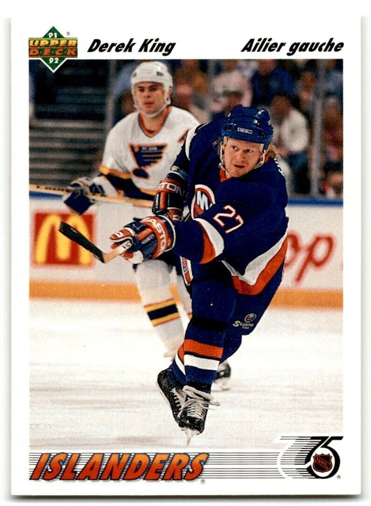 1991-92 Upper Deck French Derek King New York Islanders #382