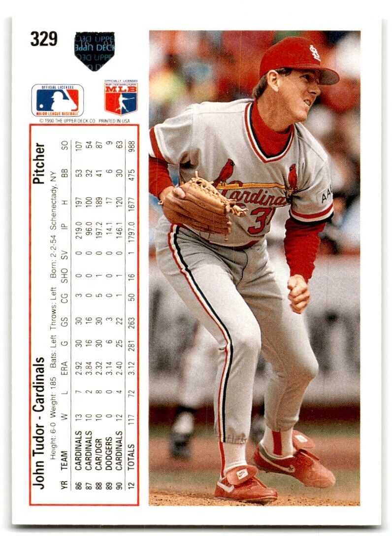 1991 Upper Deck John Tudor St. Louis Cardinals #329