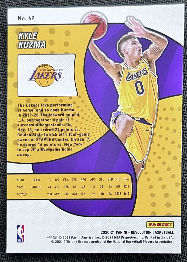 2020-21 Panini Revolution Kyle Kuzma Los Angeles Lakers #69