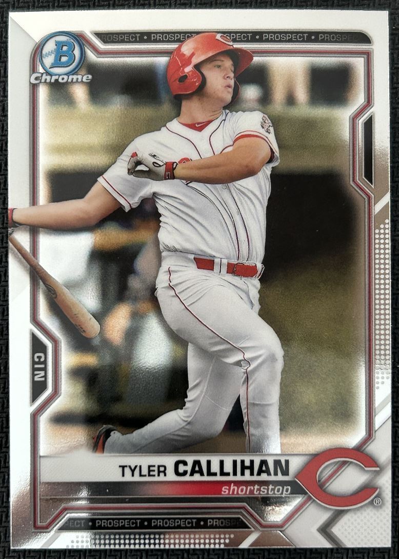 2021 Bowman Chrome Prospects Tyler Callihan Cincinnati Reds #BCP-91