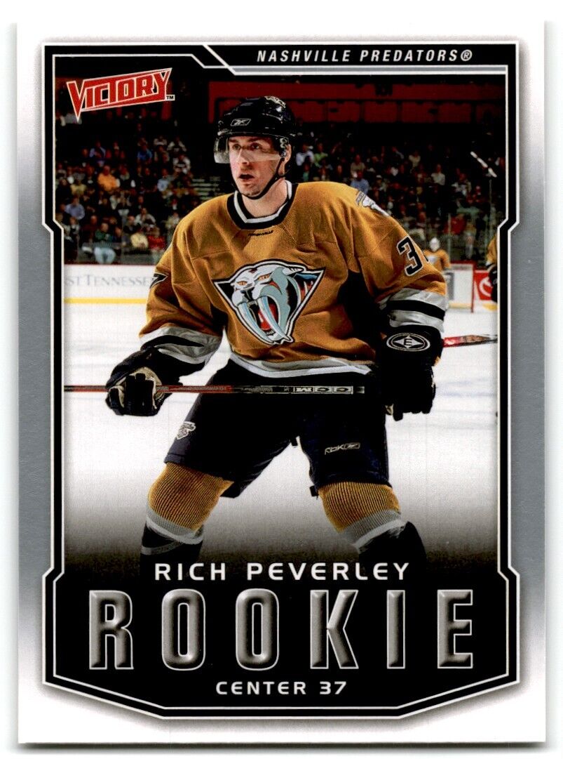 2007-08 Upper Deck Victory Rich Peverley Rookie Nashville Predators #204