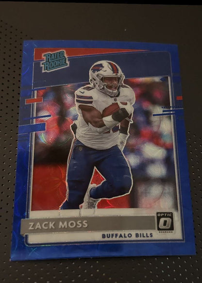 2020 Donruss Optic Blue scope Zack Moss Rookie Buffalo Bills #180 Parallel