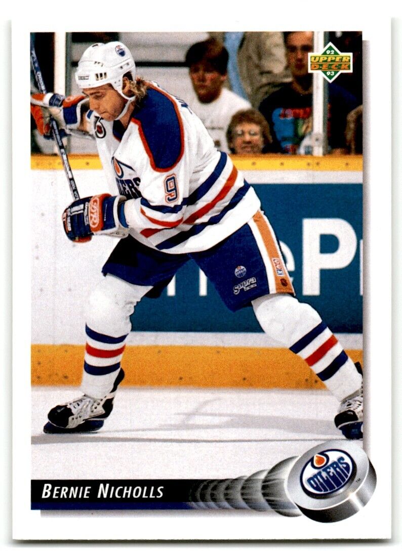 1992-93 Upper Deck Bernie Nicholls Edmonton Oilers #290