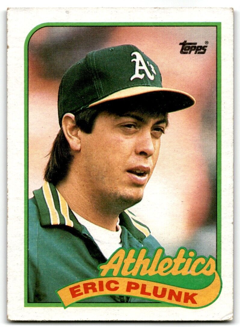 1989 Topps Eric Plunk Oakland Athletics #448