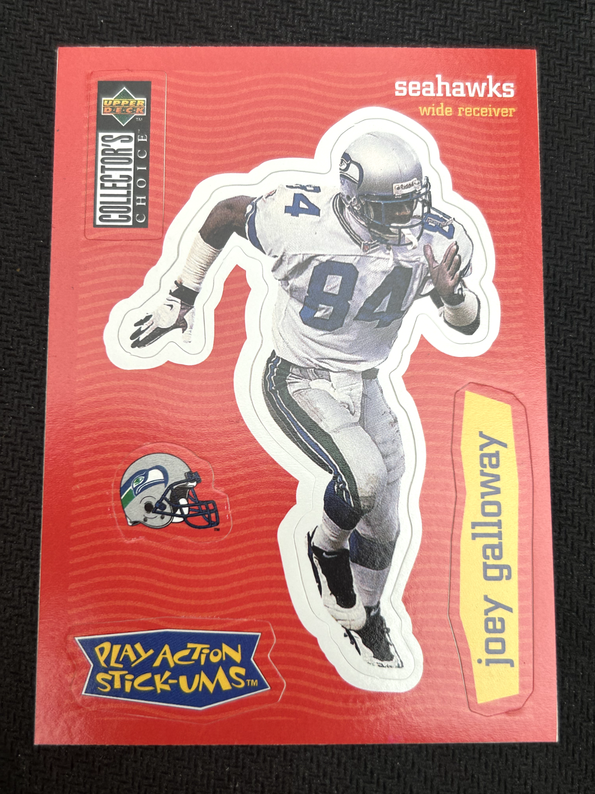 1997 Upper Deck Collector's Choice Joey Galloway S27 Play Action Stick-Ums