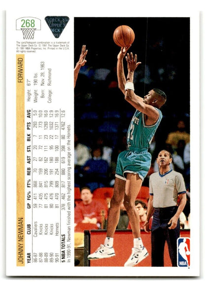 1991-92 Upper Deck Johnny Newman Charlotte Hornets #268