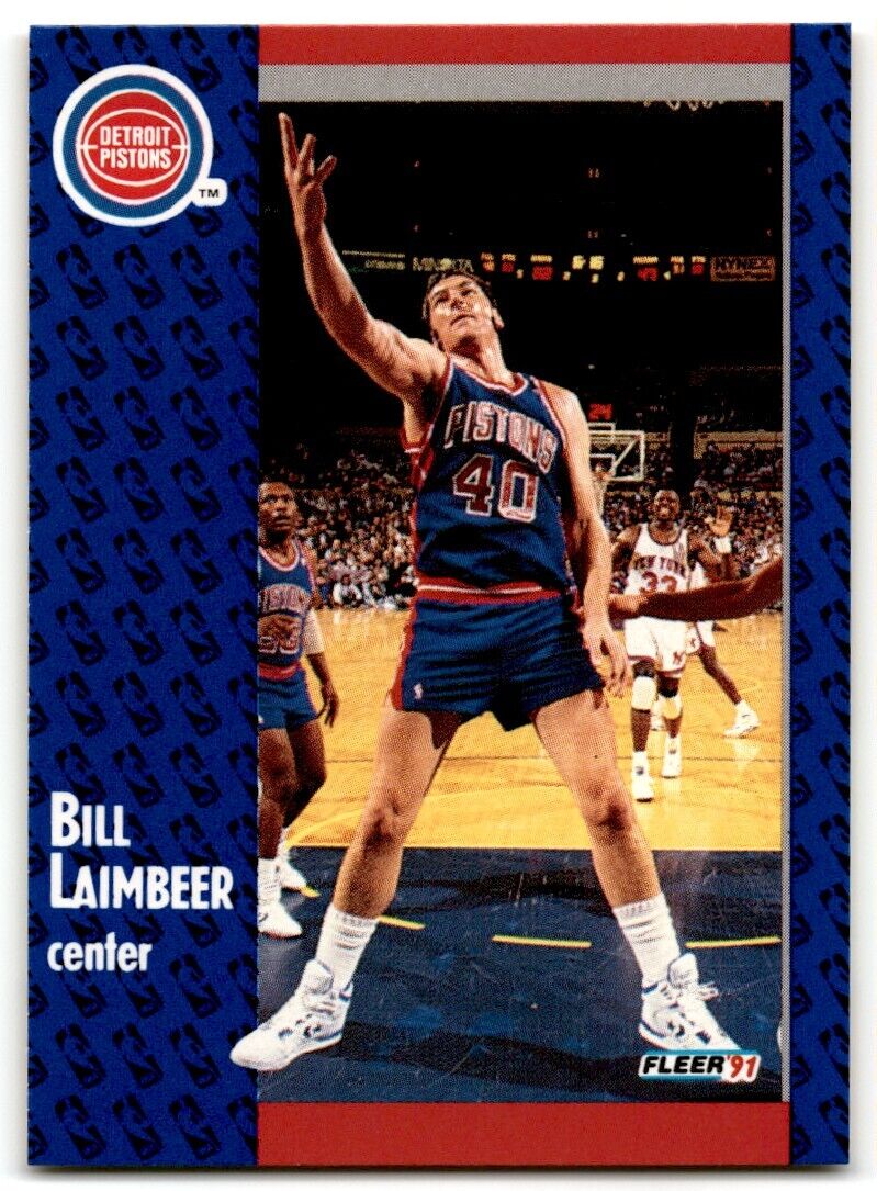 1991-92 Fleer Bill Laimbeer Detroit Pistons #62