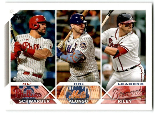 2023 Topps Austin Riley/Kyle Schwarber/Pete Alonso Atlanta Braves/Philadelphia