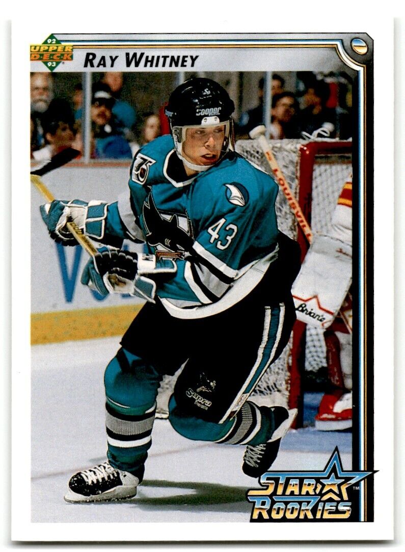 1992-93 Upper Deck Ray Whitney Rookie San Jose Sharks #407