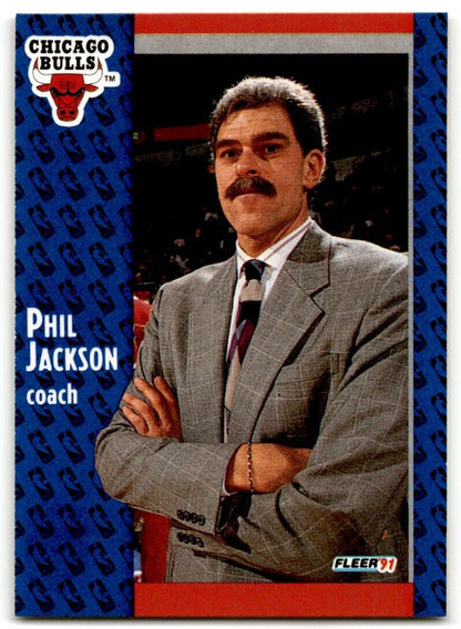 1991-92 Fleer Phil Jackson Chicago Bulls #28