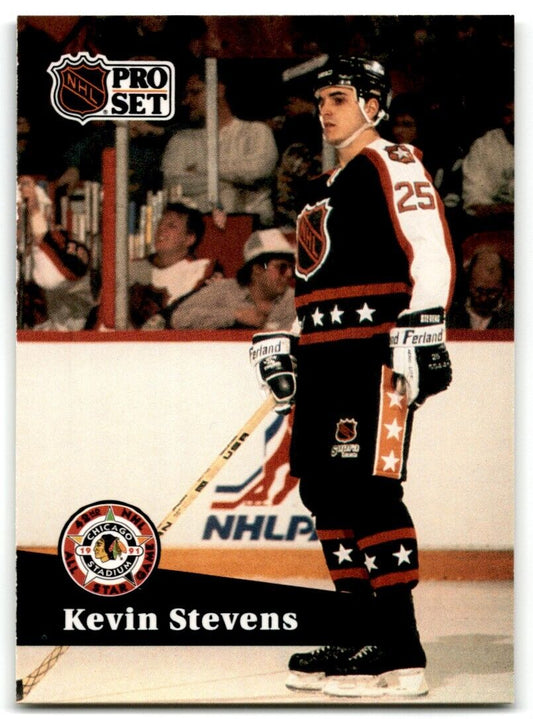 1991-92 Pro Set French Kevin Stevens Pittsburgh Penguins #314