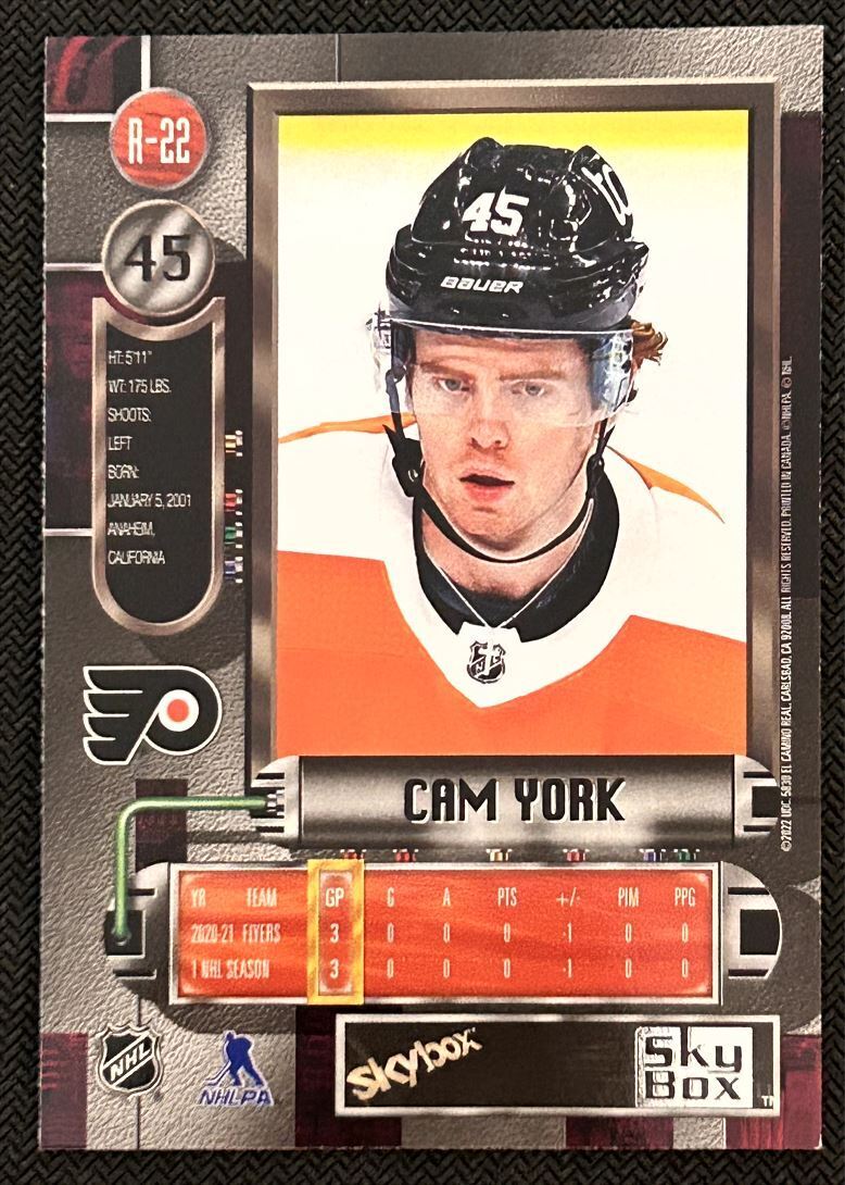 2021-22 Skybox Metal Universe 1997-98 Retro Rookies Cam York Rookie Philadelphia