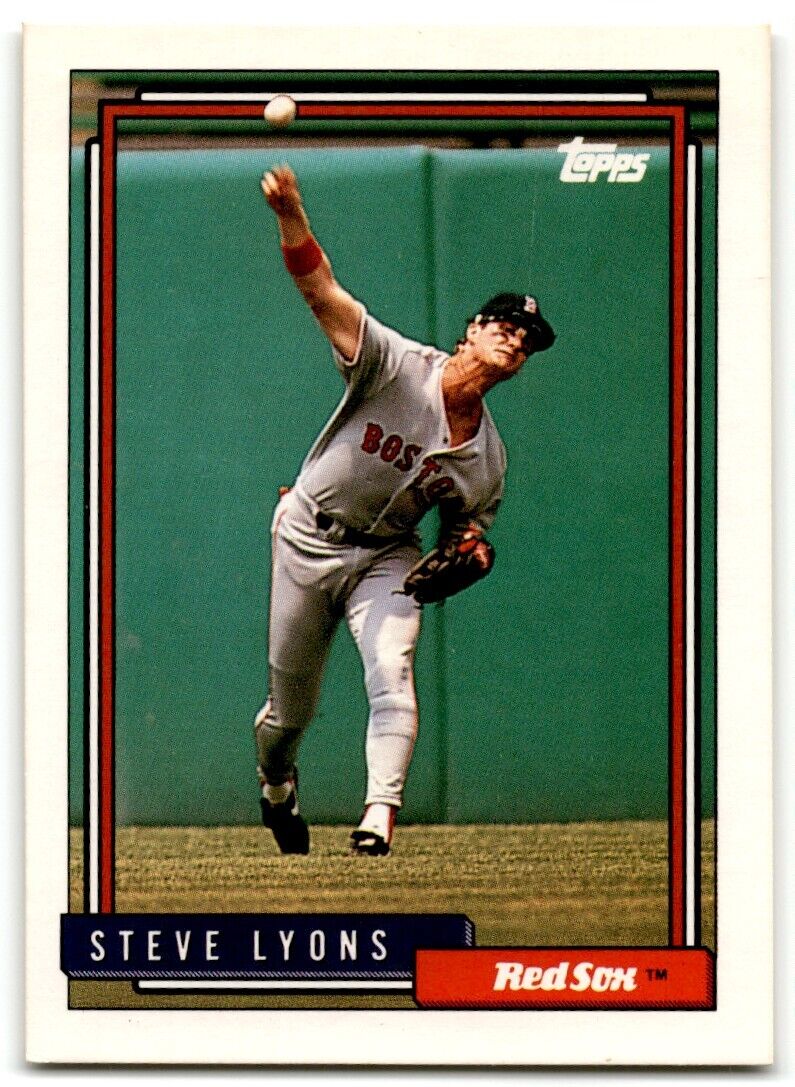 1992 Topps Steve Lyons Boston Red Sox #349