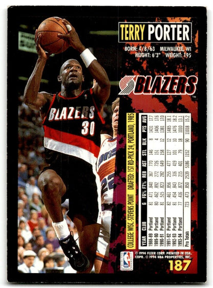 1994-95 Fleer Terry Porter Portland Trail Blazers #187