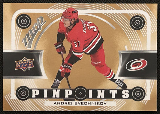 2022-23 Upper Deck MVP Pinpoints Andrei Svechnikov Carolina Hurricanes #PP-23