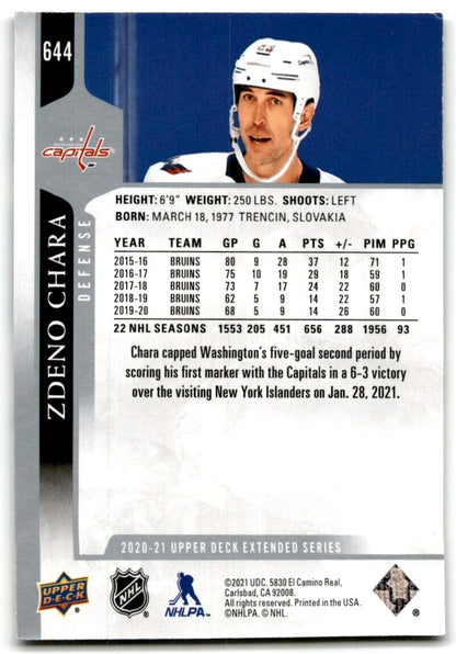 2020-21 Upper Deck Zdeno Chara Washington Capitals #644