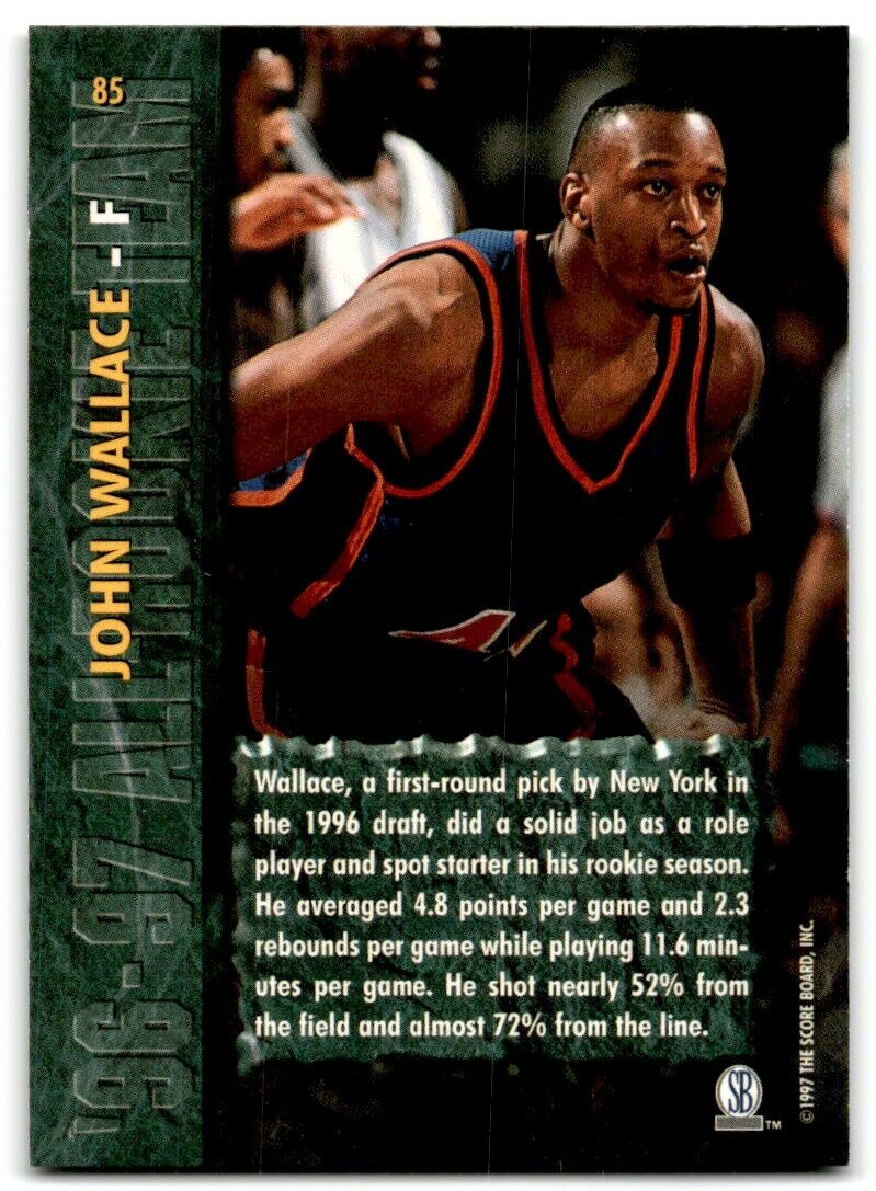 1997-98 Score Board Rookies John Wallace New York Knicks #85