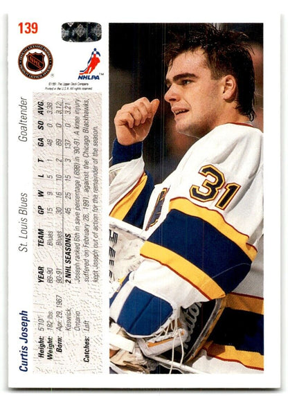 1991-92 Upper Deck Curtis Joseph St. Louis Blues #139