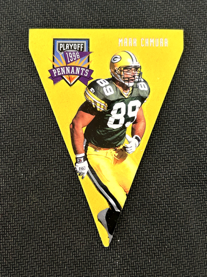 1996 Playoff Contenders Pennant Felt #82 Mark Chmura Green Bay Packers Rookie