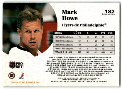 1991-92 Pro Set French Mark Howe Philadelphia Flyers #182