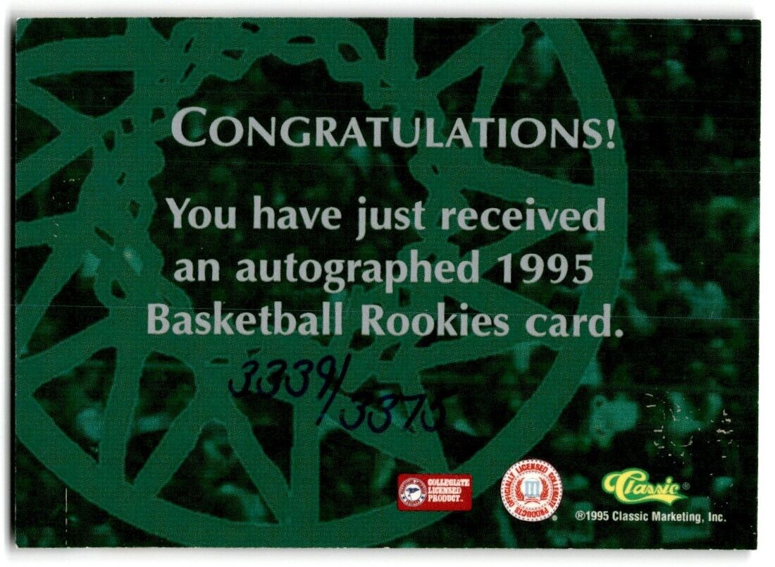 1995-96 Classic John Amaechi Rookie Auto 3339/3375