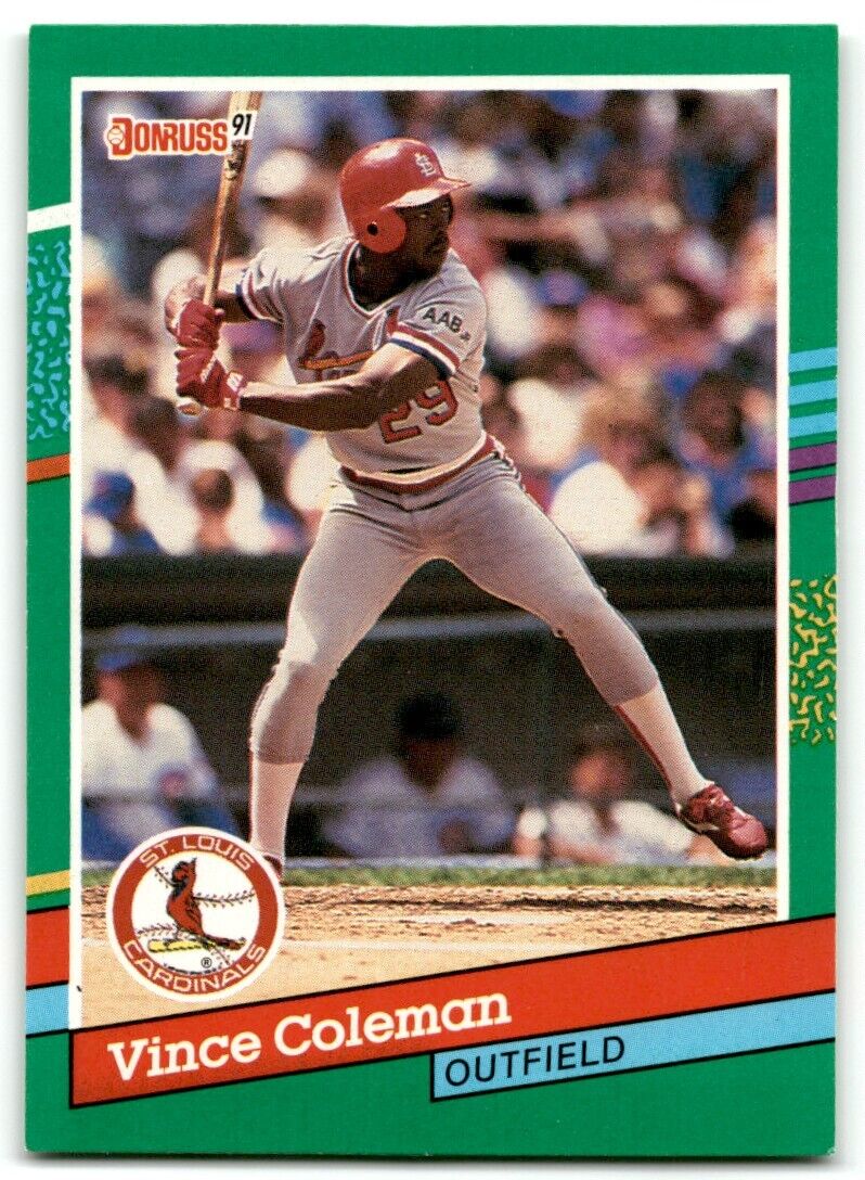 1991 Donruss Vince Coleman St. Louis Cardinals #487