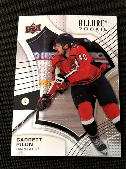 2021-22 Allure Black Rainbow Rookie Garrett Pilon #110 Washington Capitals