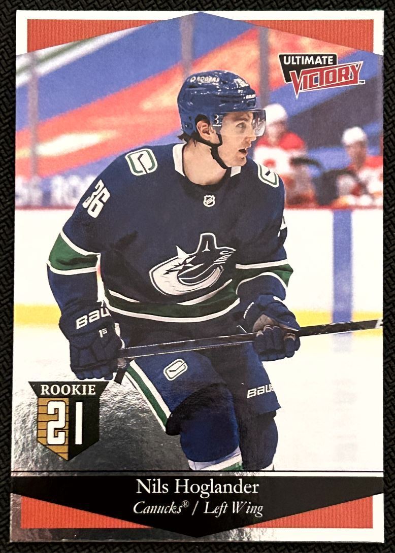 2020-21 Upper Deck Ultimate Victory Nils Hoglander Rookie Vancouver Canucks