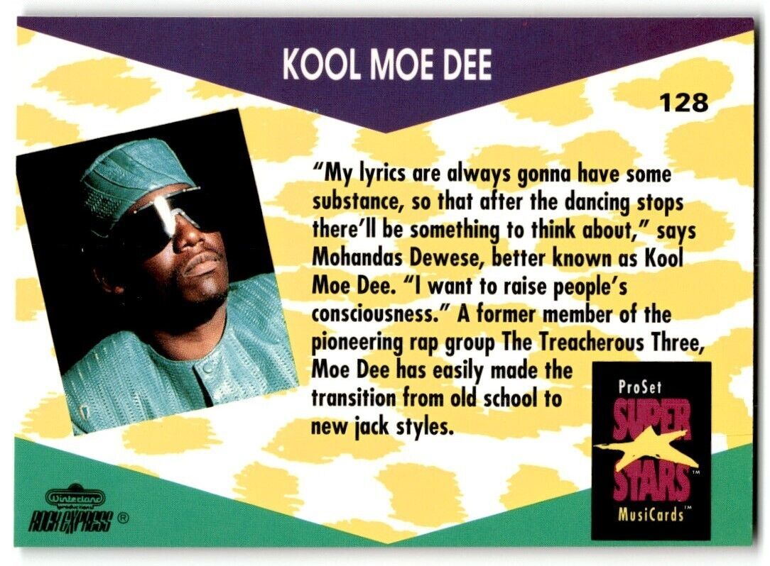 1991-92 ProSet Super Stars MusiCard Kool Moe Dee #128