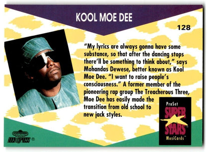 1991-92 ProSet Super Stars MusiCard Kool Moe Dee #128