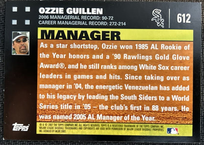 2007 Topps Ozzie Guillen Chicago White Sox #612