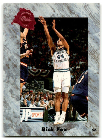 1991-92 Classic Rick Fox Rookie North Carolina Tar Heels #164