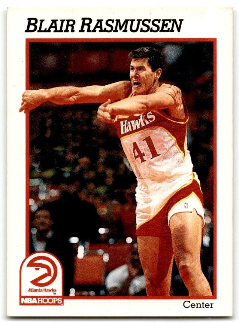 1991-92 Hoops Blair Rasmussen Atlanta Hawks #336