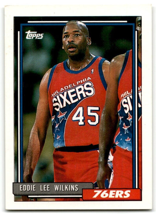 1992-93 Topps Eddie Lee Wilkins Philadelphia 76ers #373