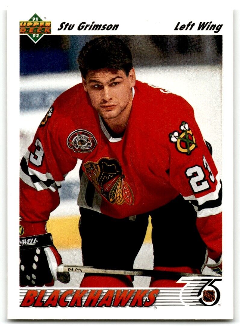 1991-92 Upper Deck Stu Grimson Rookie Chicago Blackhawks #416