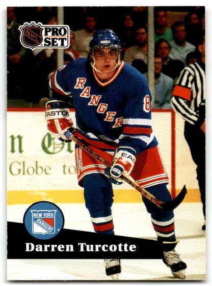 1991-92 Pro Set Darren Turcotte New York Rangers #160