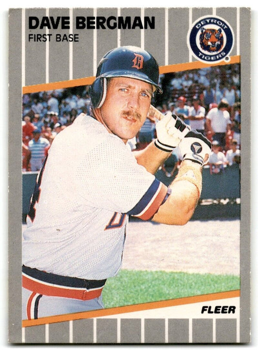 1989 Fleer Dave Bergman Detroit Tigers #129