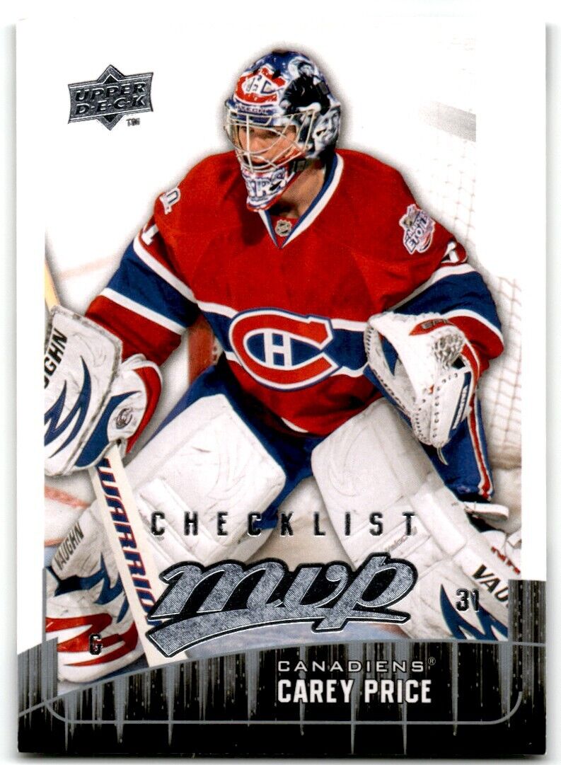 2009-10 Upper Deck MVP Carey Price Montreal Canadiens #299