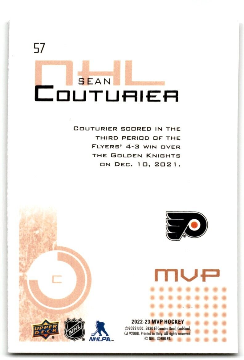 2022-23 Upper Deck MVP Sean Couturier Philadelphia Flyers #57