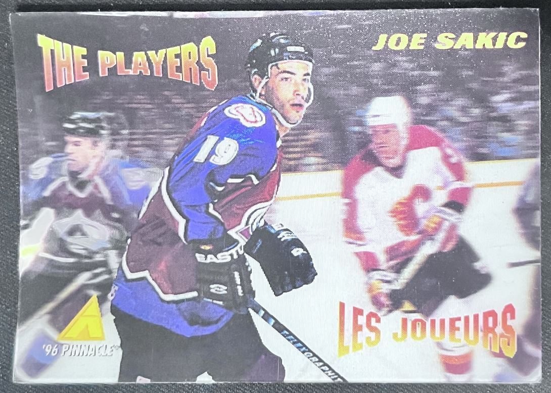 1996-97 Pinnacle Be a Player Biscuit in the Basket Joe Sakic Colorado Avalanche