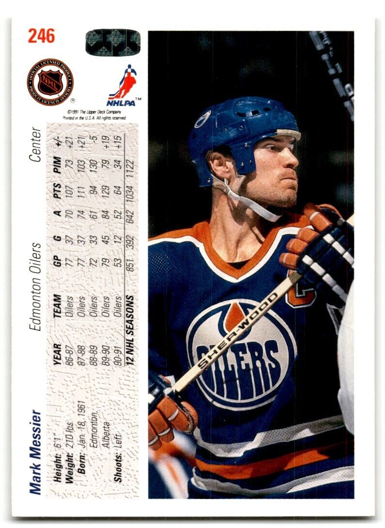 1991-92 Upper Deck Mark Messier Edmonton Oilers #246