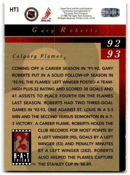 1993-94 Upper Deck Hat Tricks Gary Roberts Calgary Flames #HT3